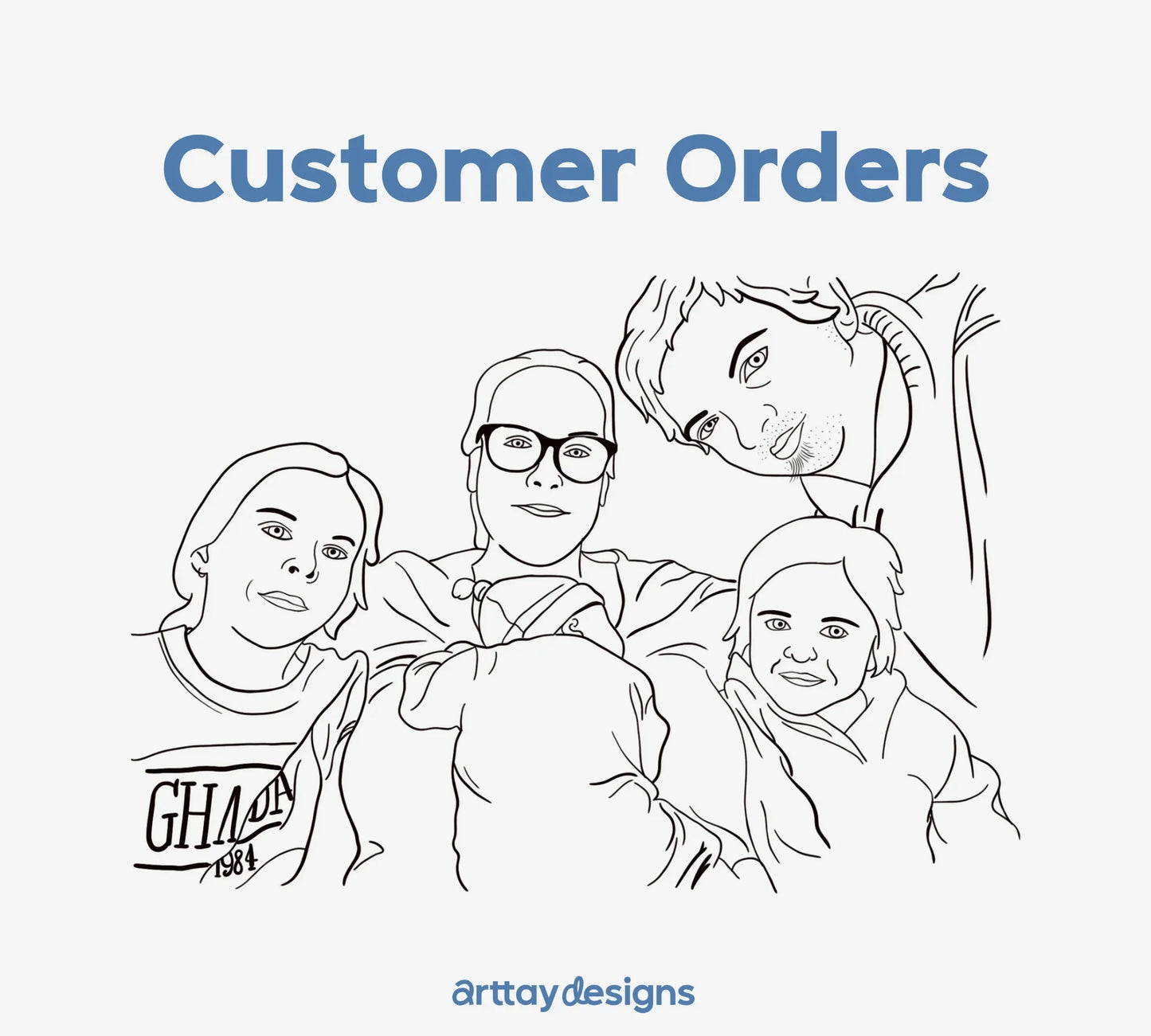 Custom Line Art Portrait - Arttay Designs