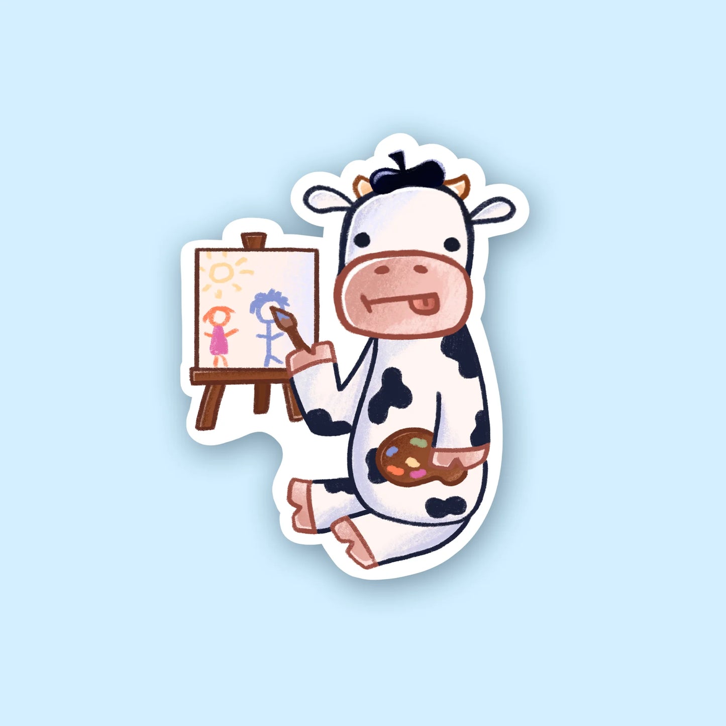 Artist Derp Cow Sticker