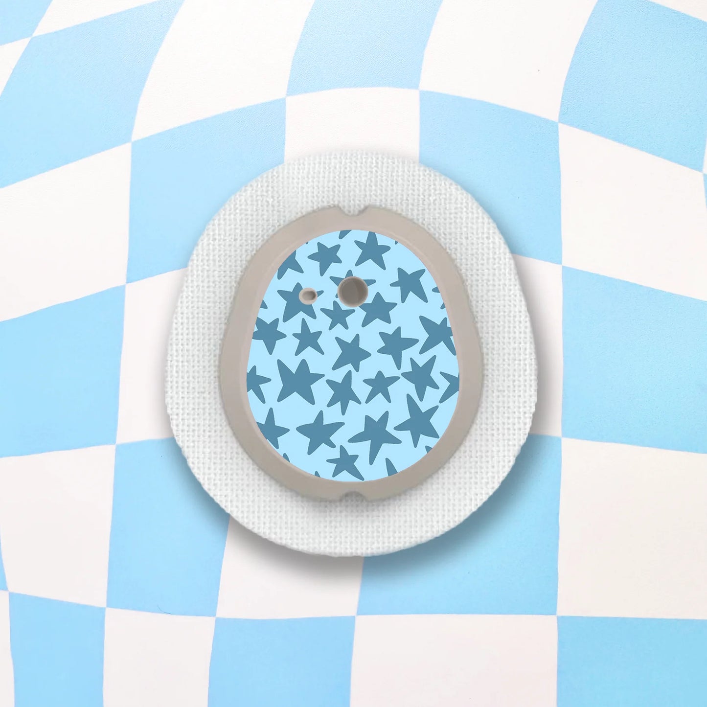 Blue Stars Diabetes Device Stickers