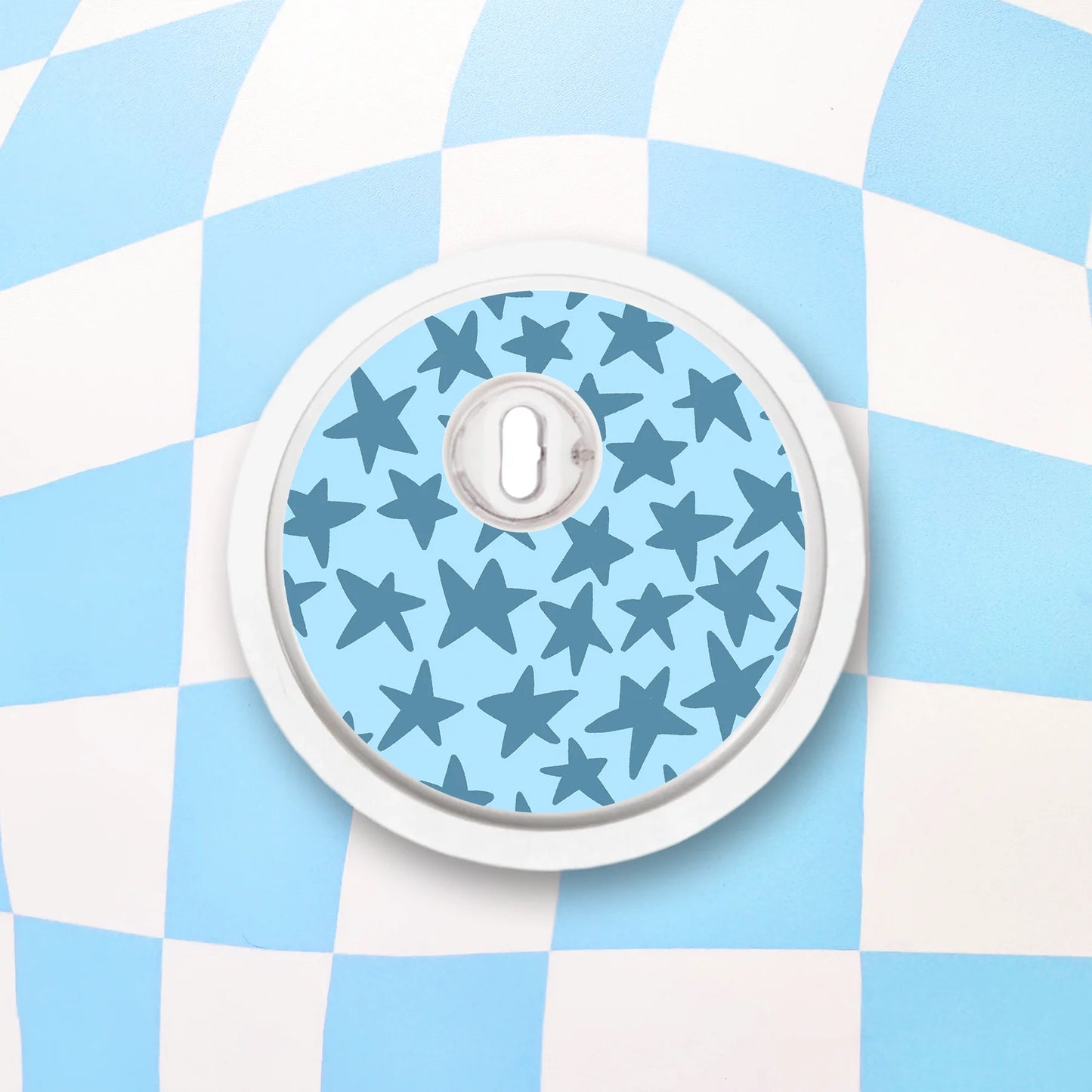 Blue Stars Diabetes Device Stickers