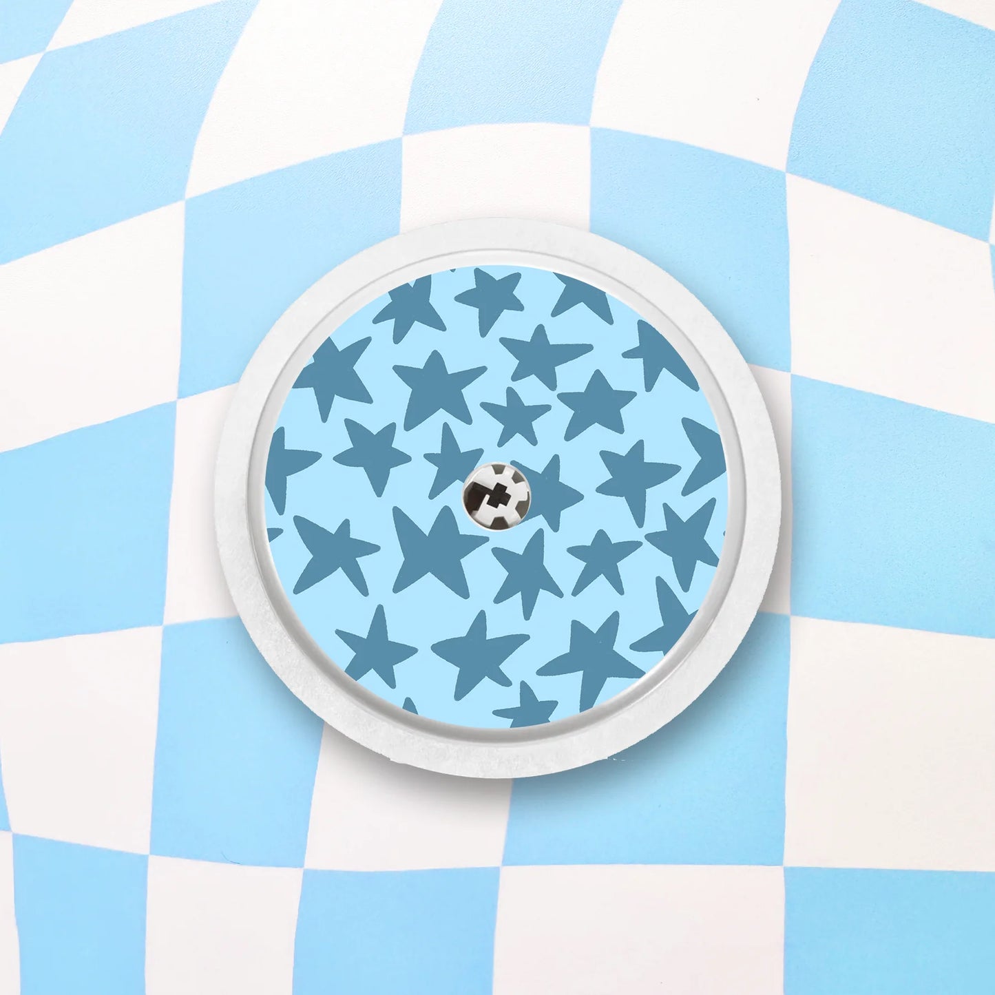 Blue Stars Diabetes Device Stickers
