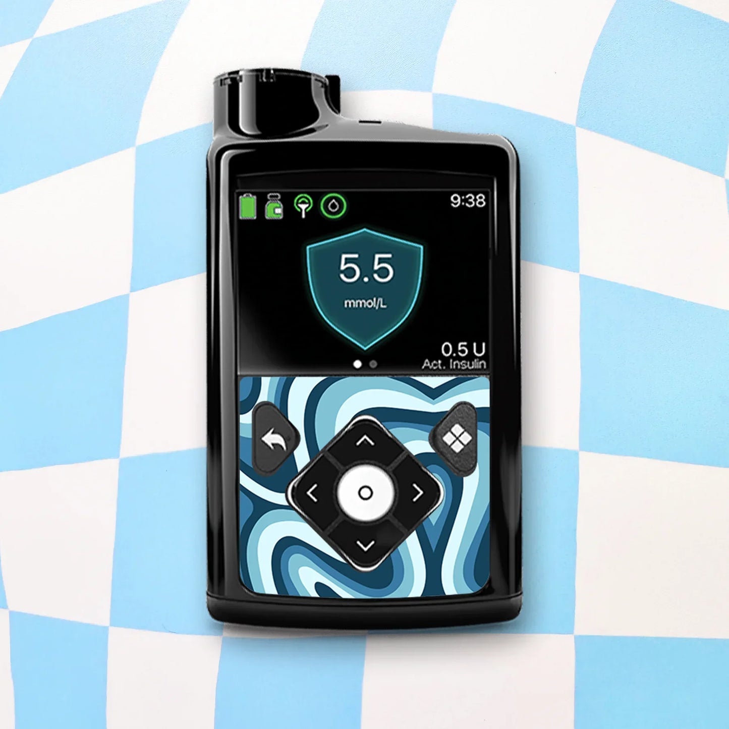 Blue Waves Diabetes Device Stickers