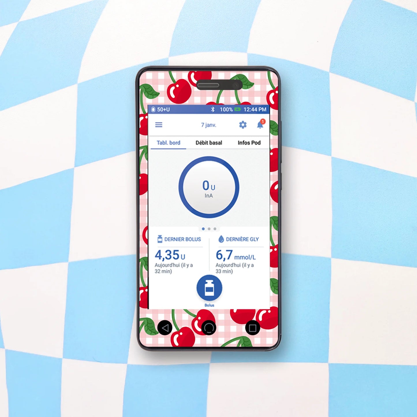Cherries Diabetes Device Stickers