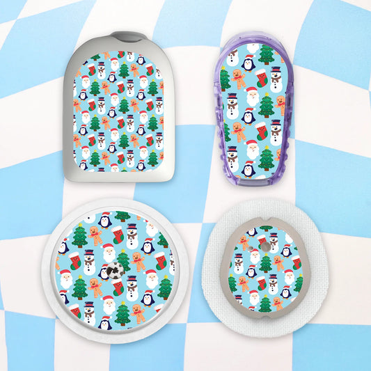 Christmas Diabetes Device Stickers