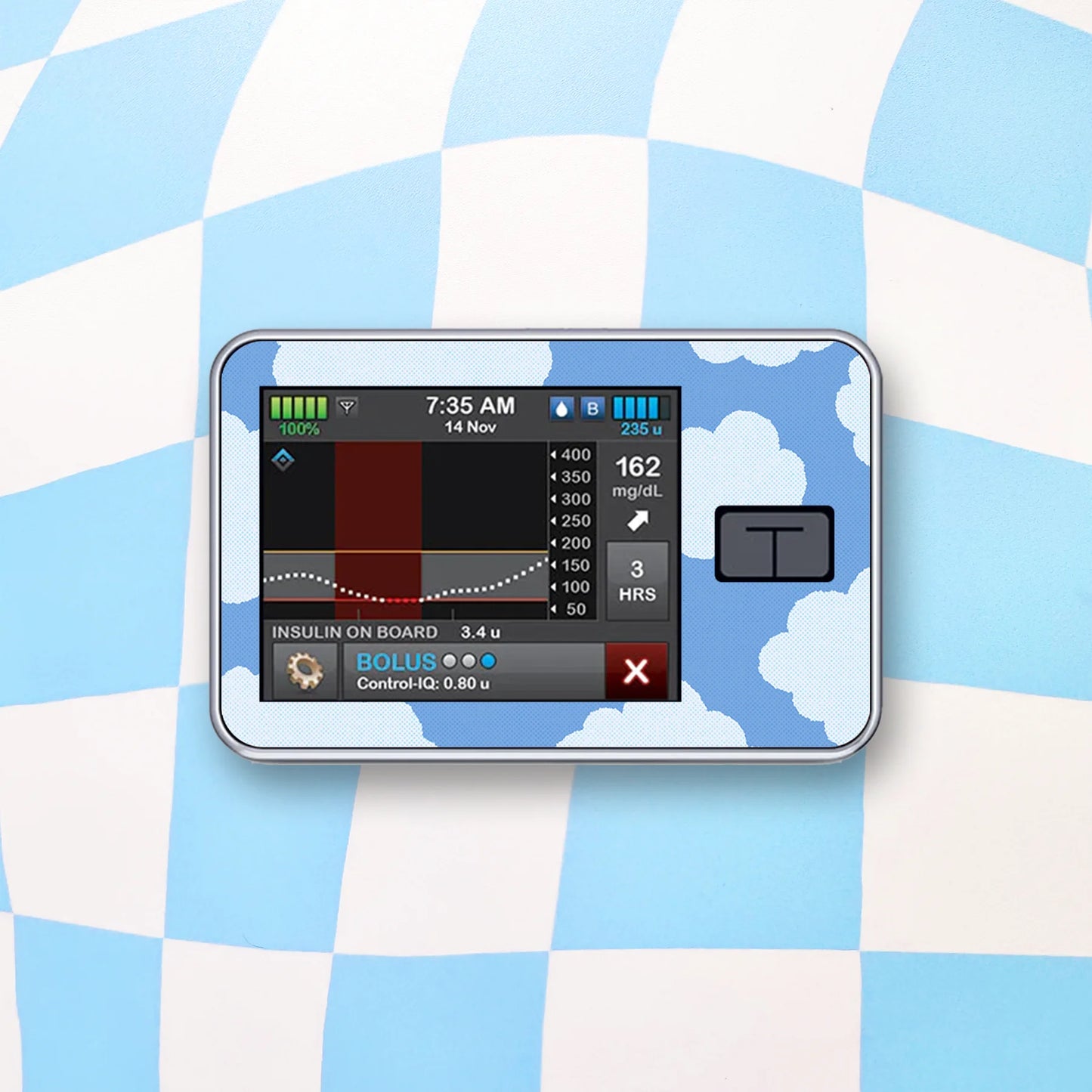 Clouds Diabetes Device Stickers