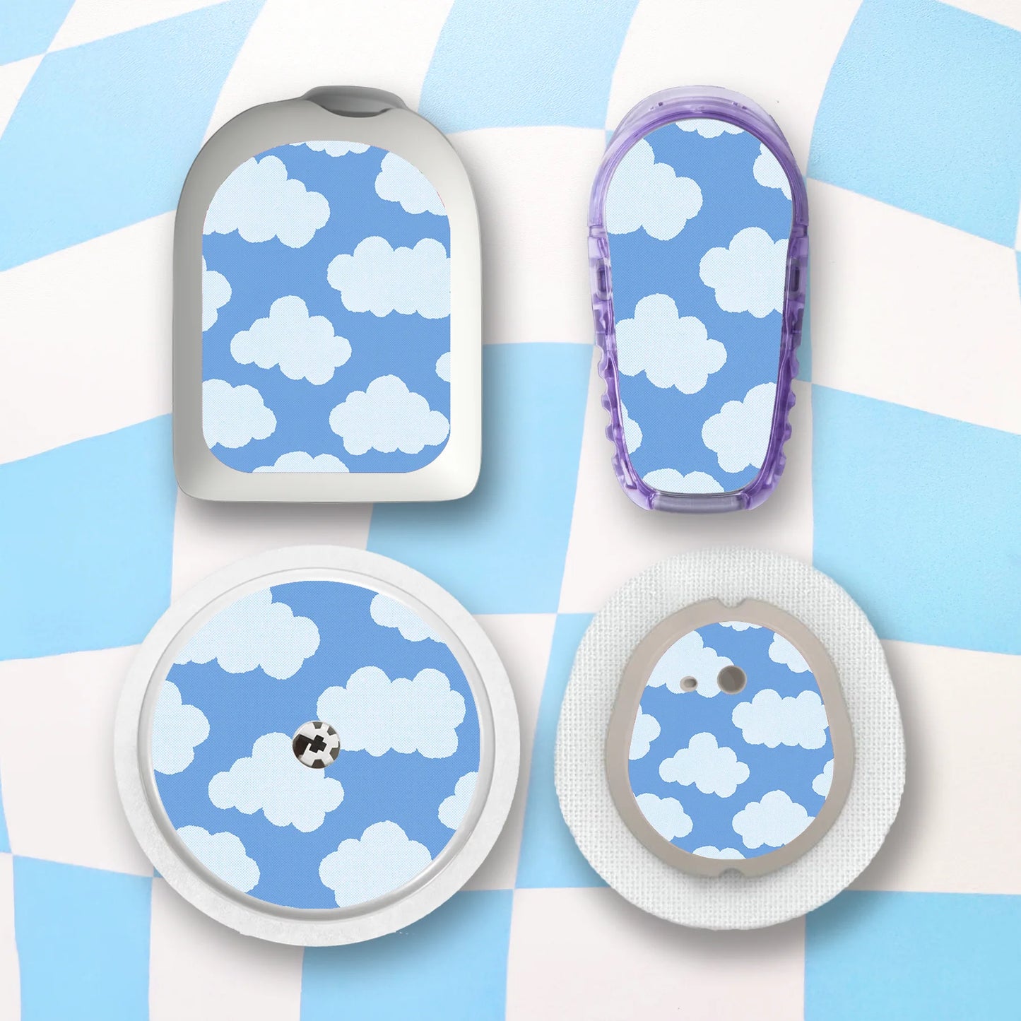 Clouds Diabetes Device Stickers