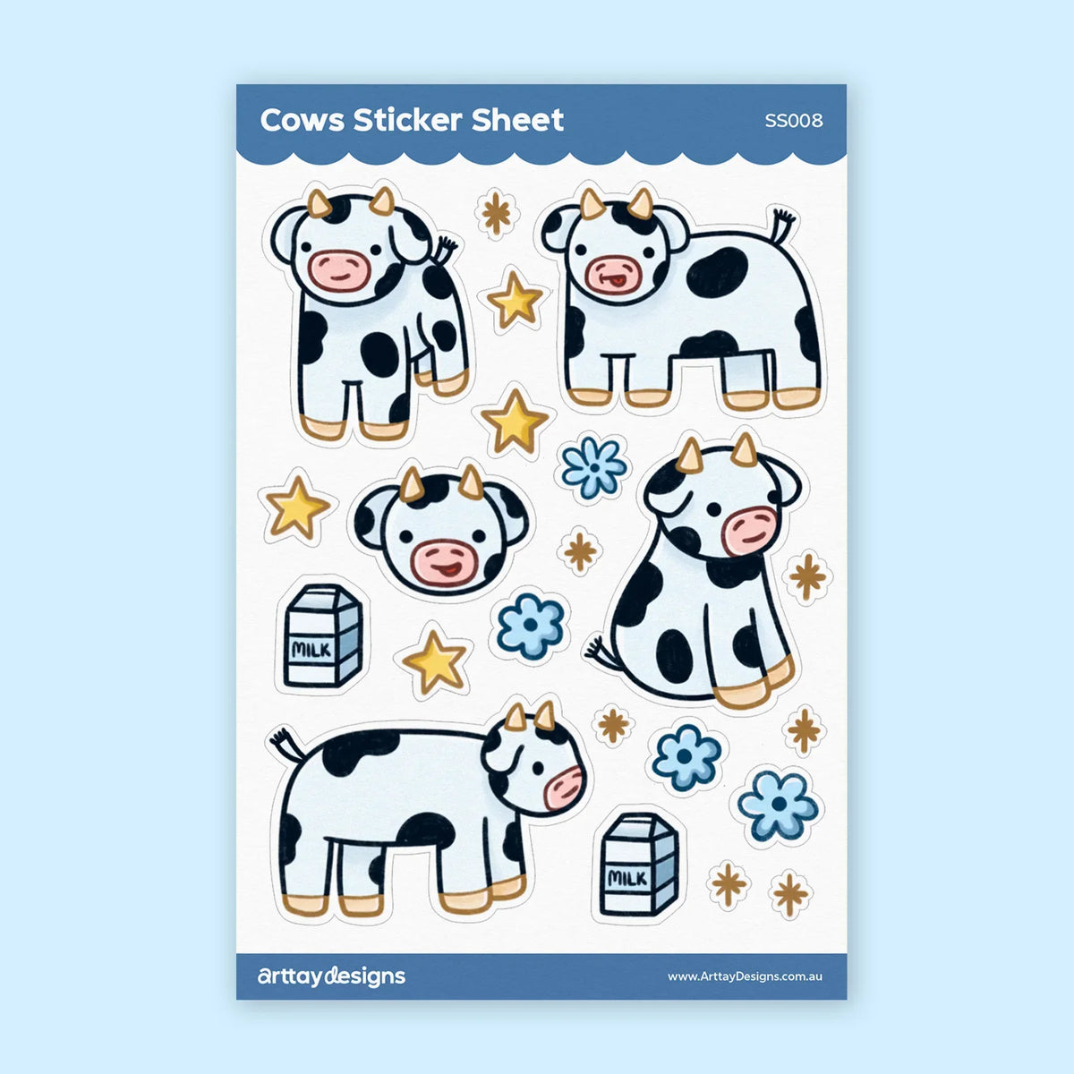 Cows Sticker Sheet