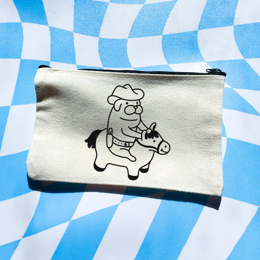 Cowboy Pug Pencil Case - Arttay Designs