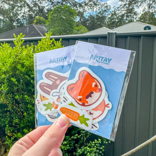 Cute Animal Sticker Set - Arttay Designs