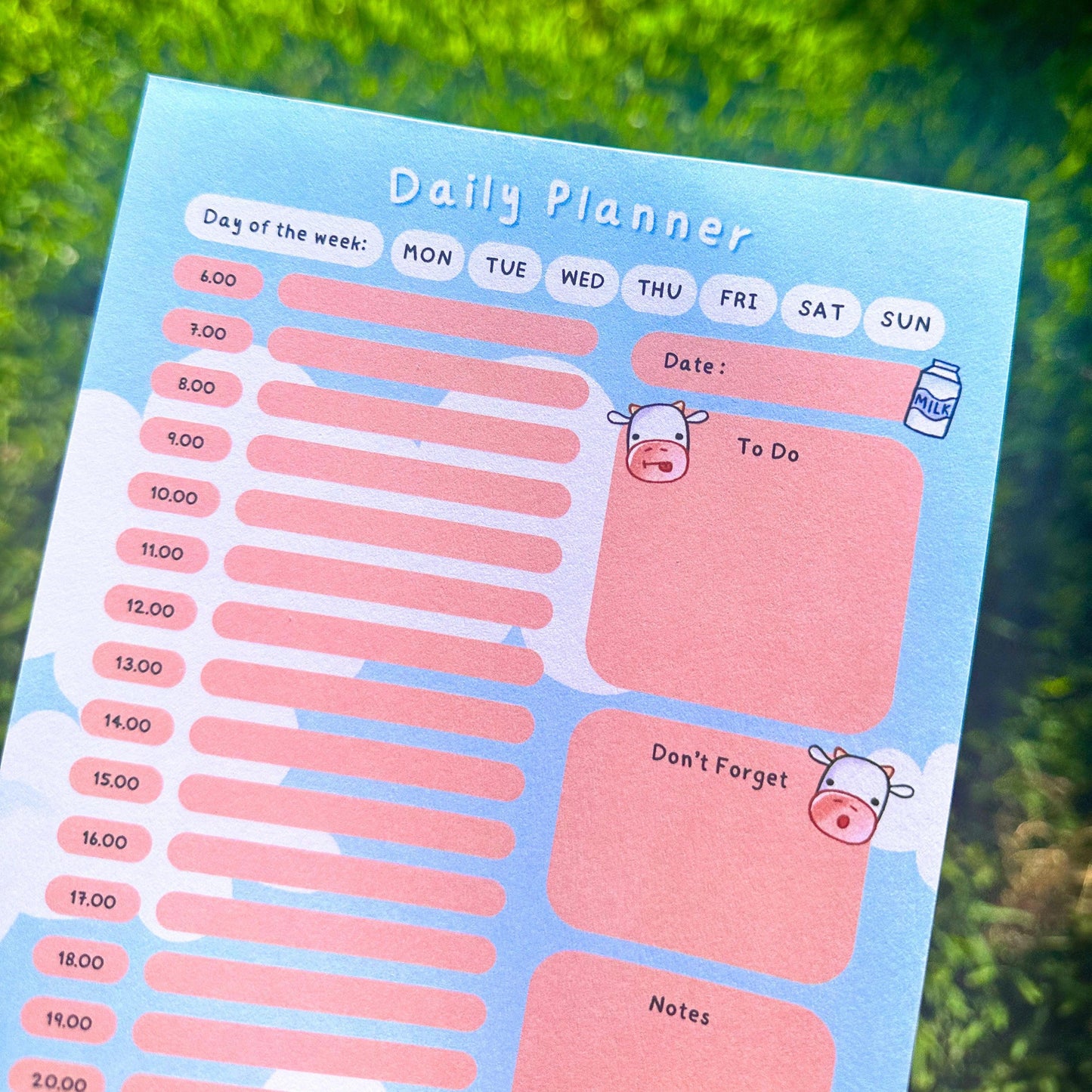 Cute Cow Daily Planner - Arttay Designs