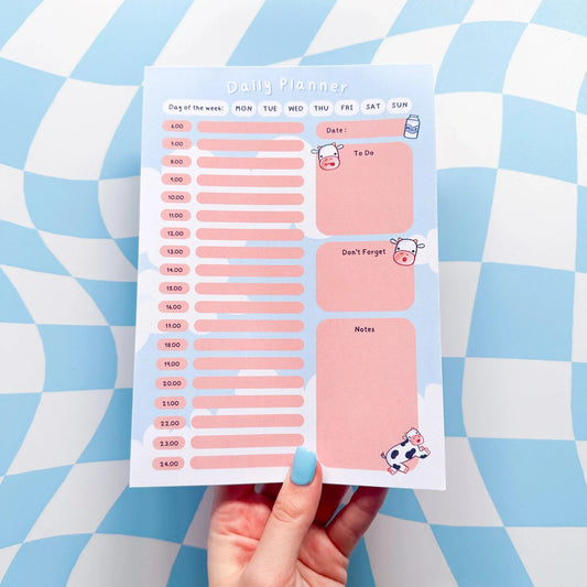 Cute Cow Daily Planner - Arttay Designs