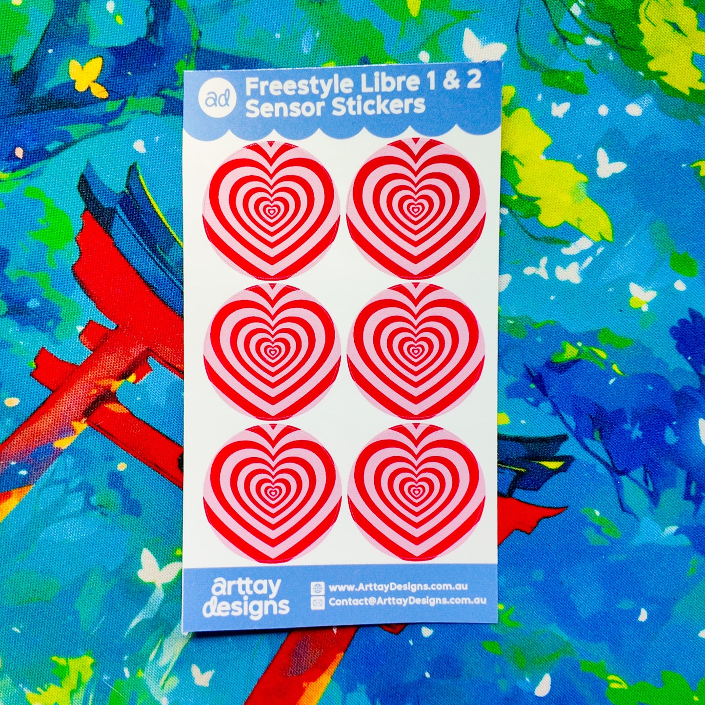 Trendy Freestyle Libre Stickers - 6 Pack - Arttay Designs