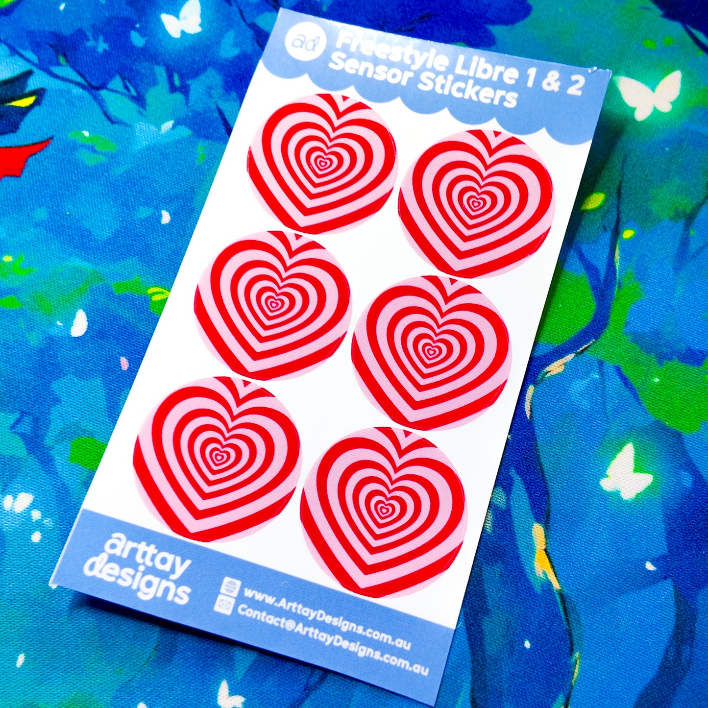 Trendy Freestyle Libre Stickers - 6 Pack - Arttay Designs