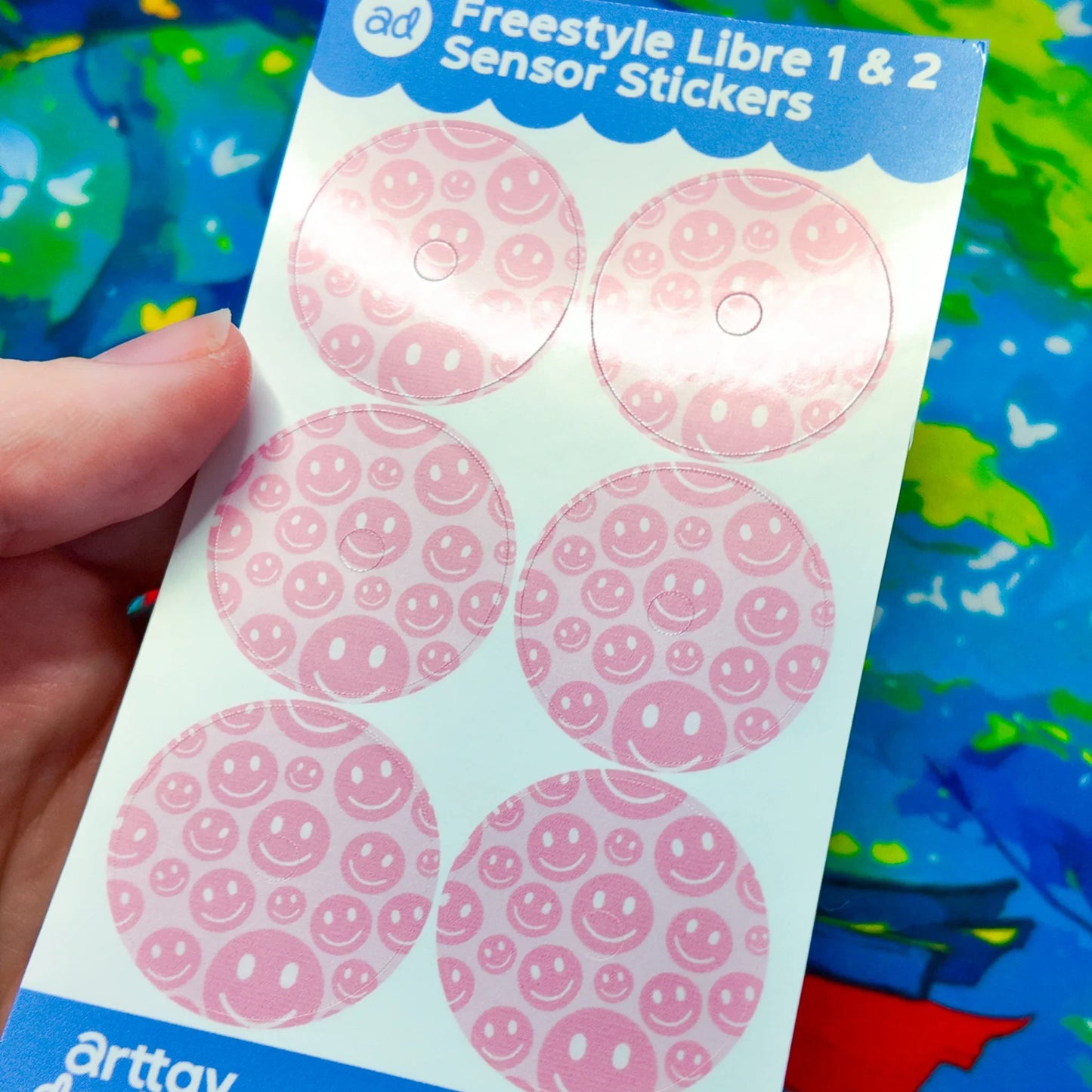 Trendy Freestyle Libre Stickers - 6 Pack - Arttay Designs