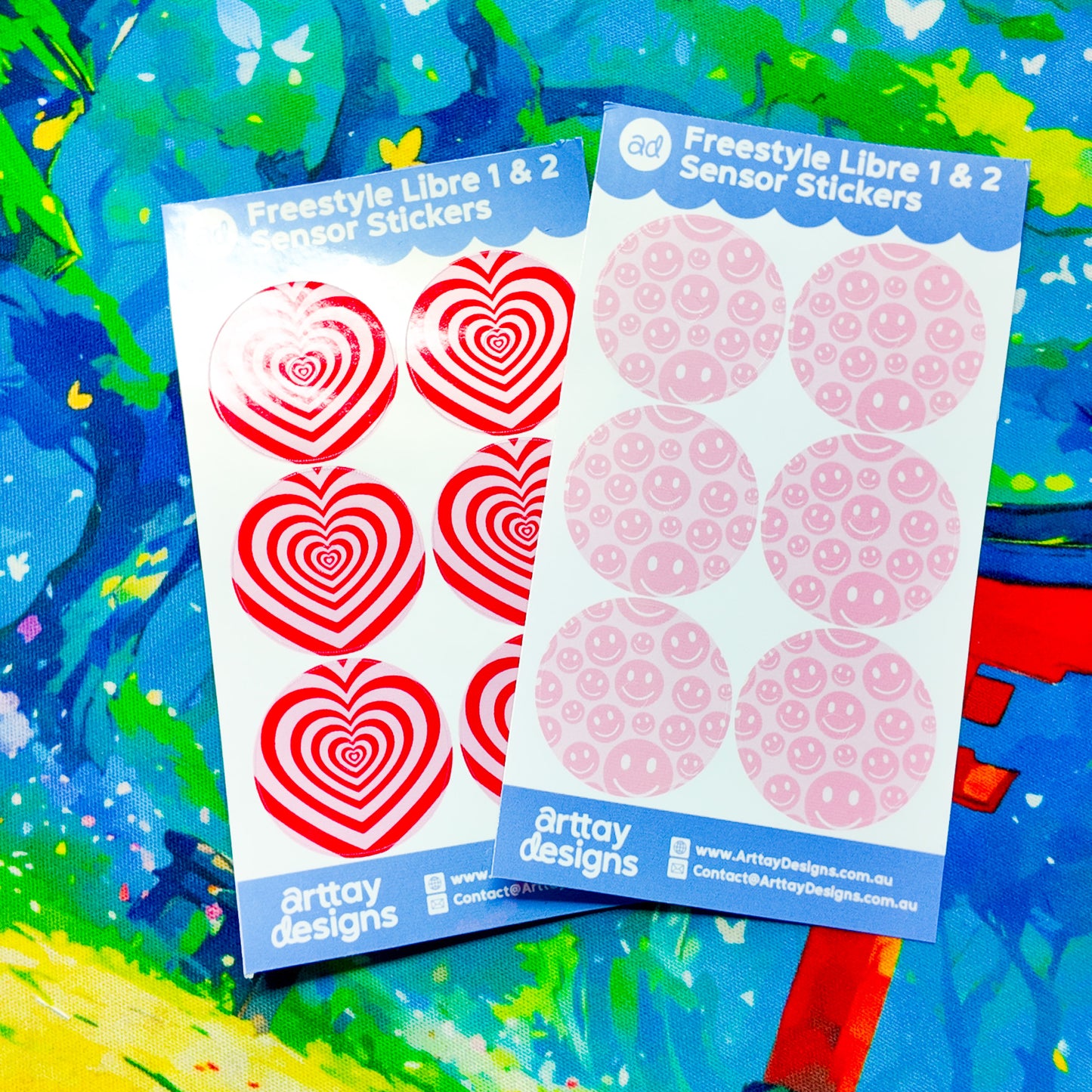 Trendy Freestyle Libre Stickers - 6 Pack - Arttay Designs