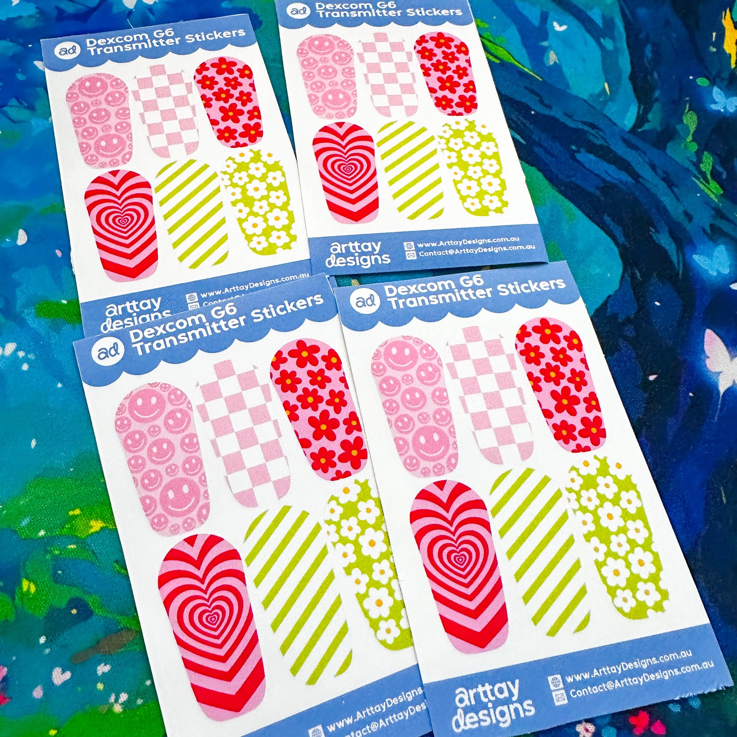 Trendy Dexcom G6 Transmitter Stickers - 6 Pack