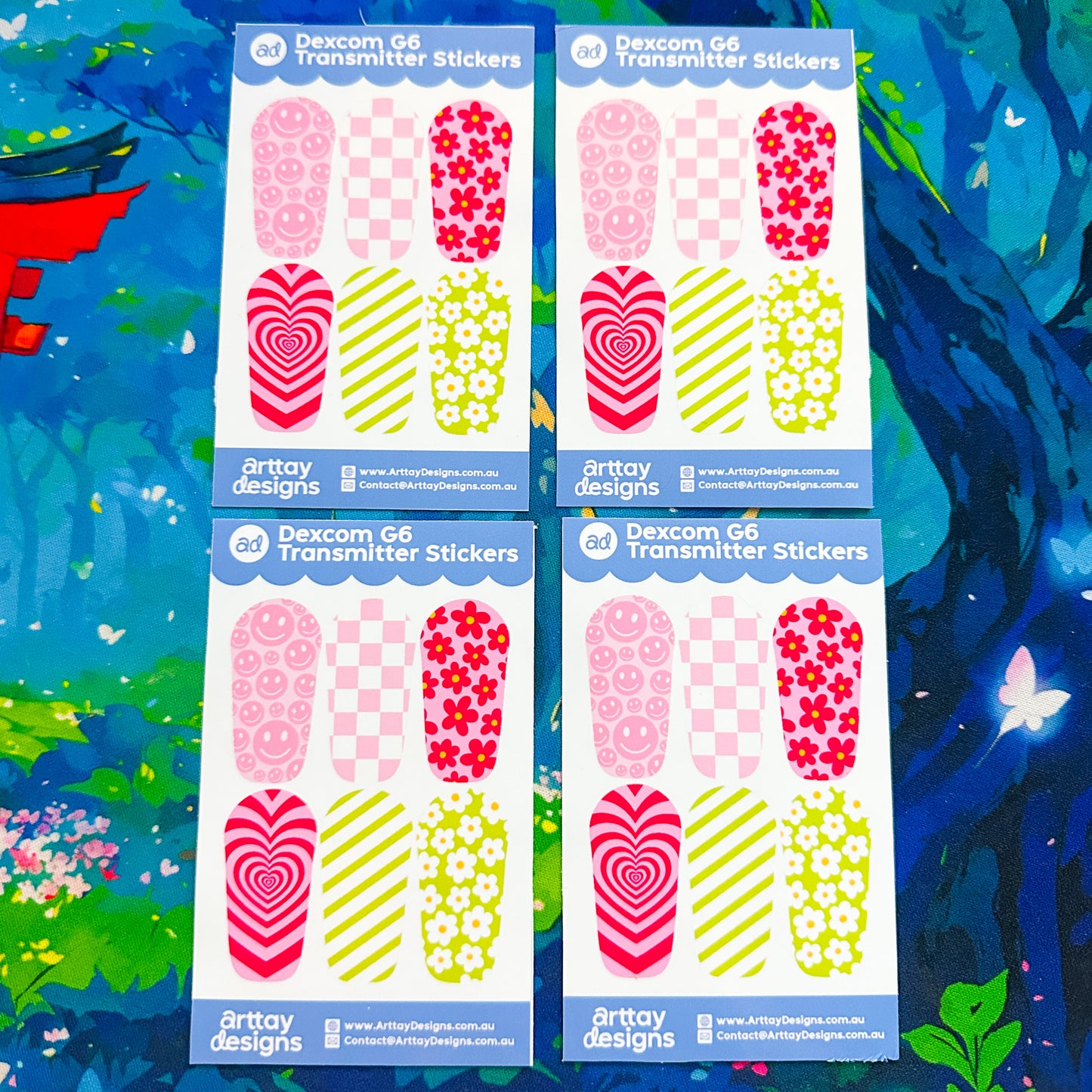 Trendy Dexcom G6 Transmitter Stickers - 6 Pack