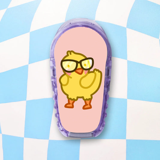 Duck with Glasses Diabetes Stickers - 6 Pack - Arttay Designs