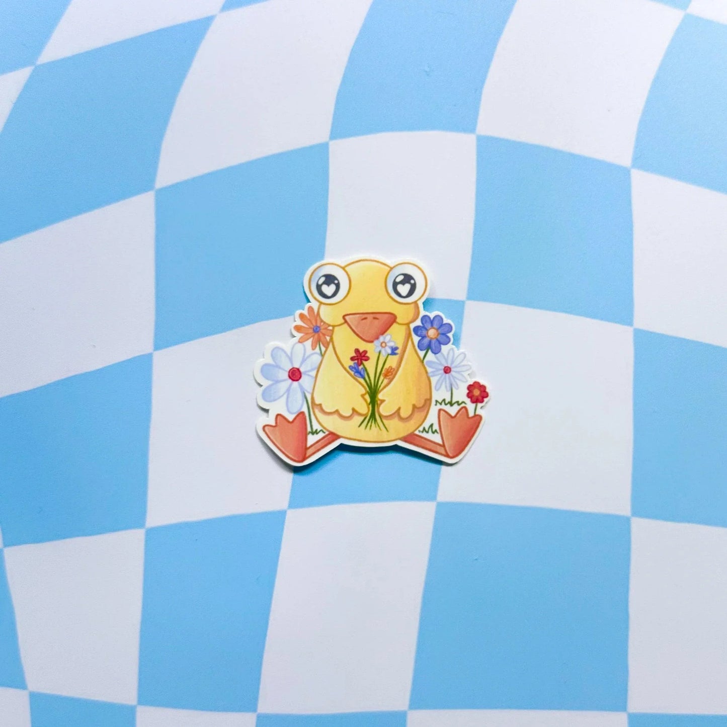 Flower Duck Sticker - Arttay Designs