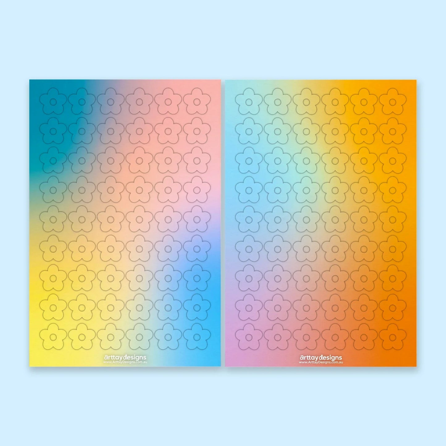 Flower Sticker Sheet Bundle - 2 Pack