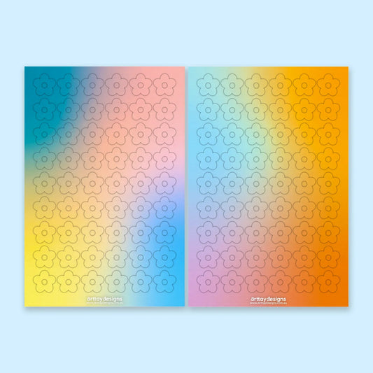 Flower Sticker Sheet Bundle - 2 Pack