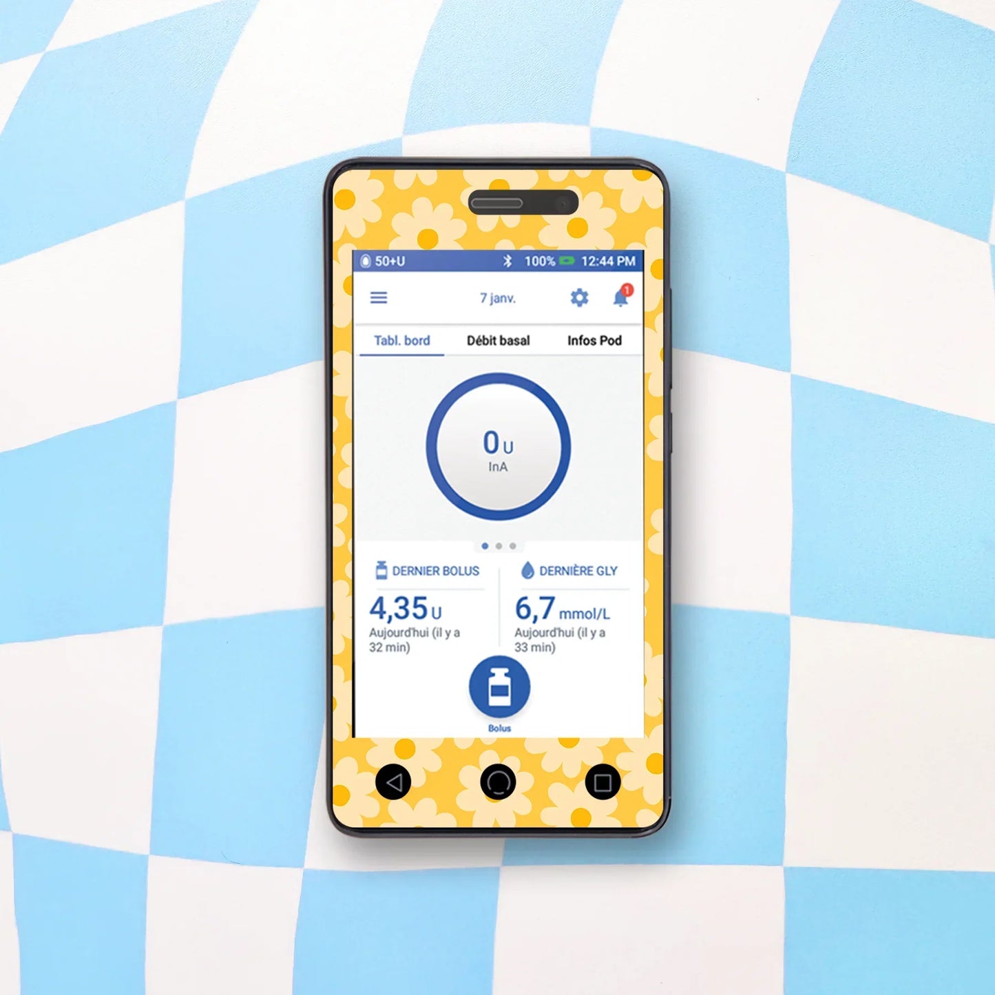 Flowers Omnipod Dash Device Stickers