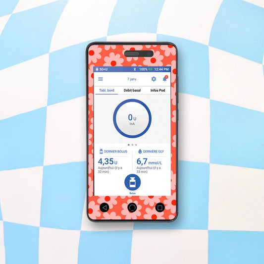 Flowers Omnipod Dash Device Stickers