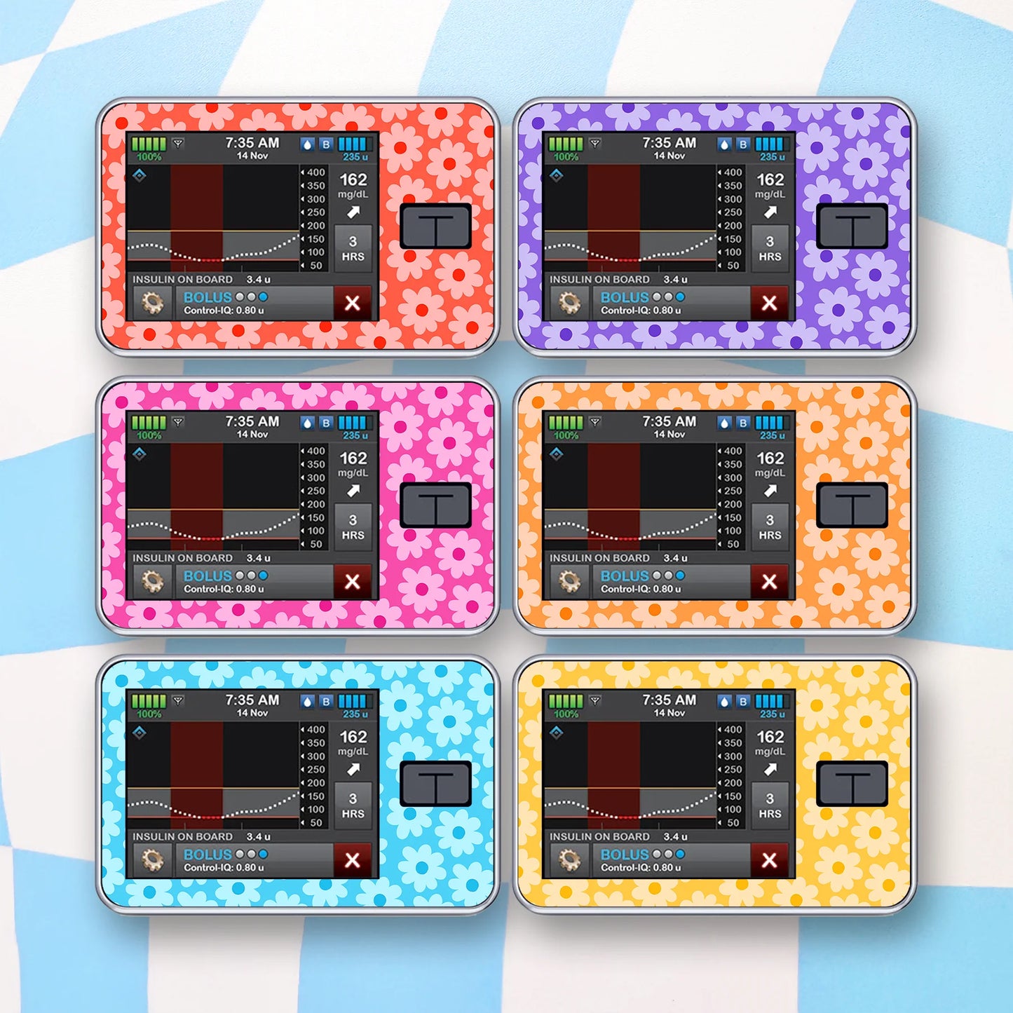 Flowers Tandem Tslim Device Stickers