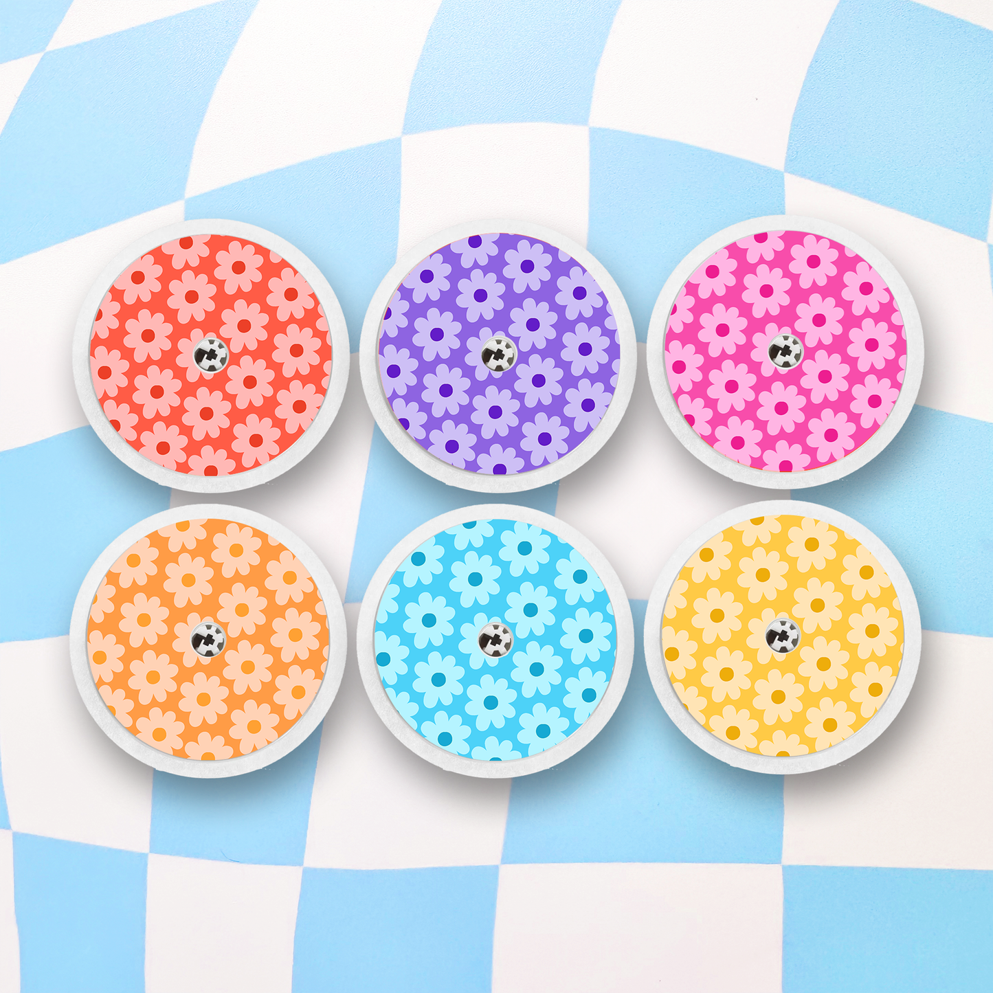 Flowers Freestyle Libre Stickers - 6 Pack