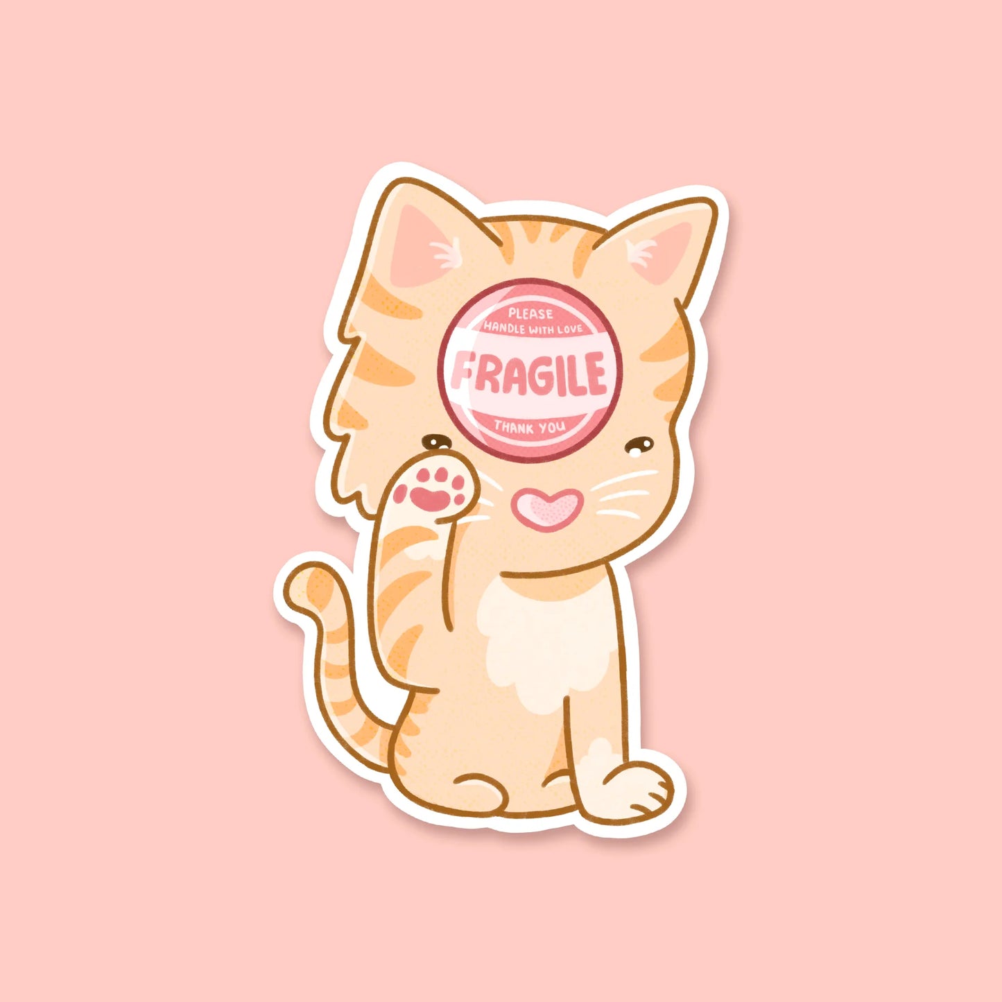 Fragile Cat Sticker