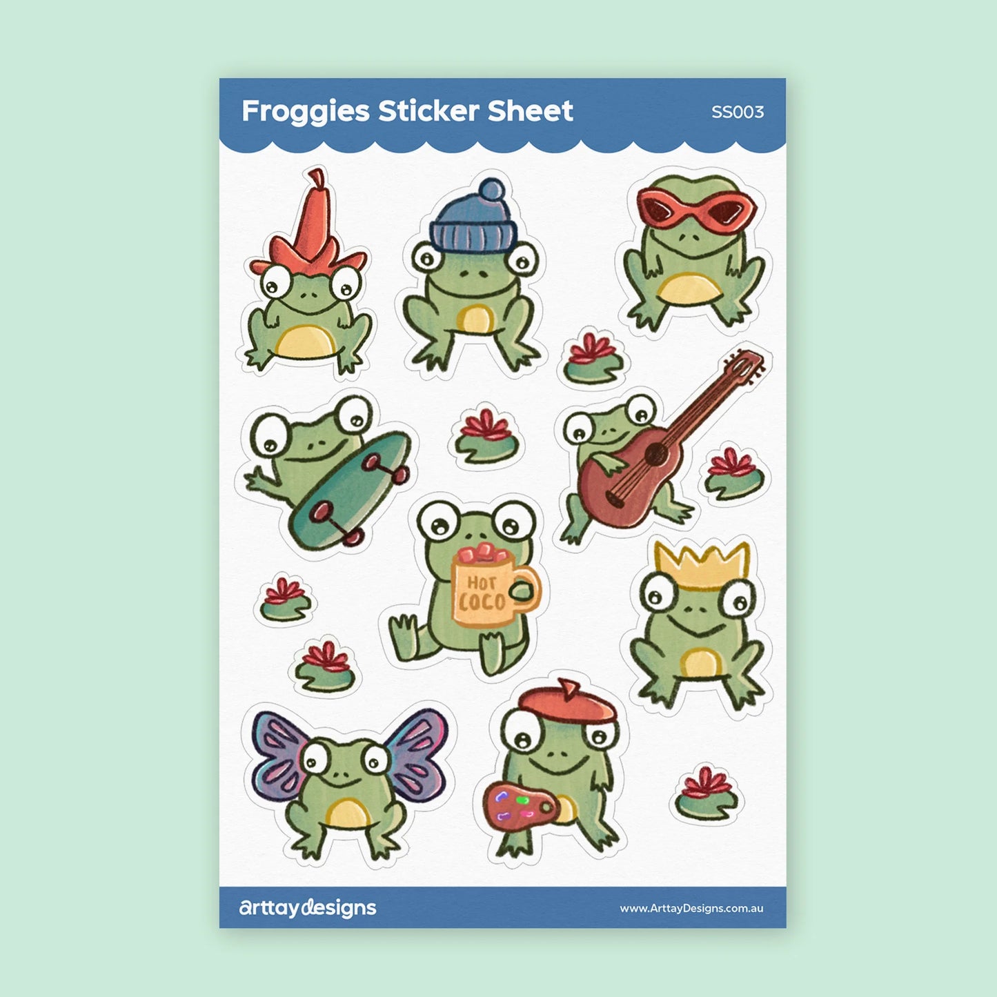Frog Sticker Sheet