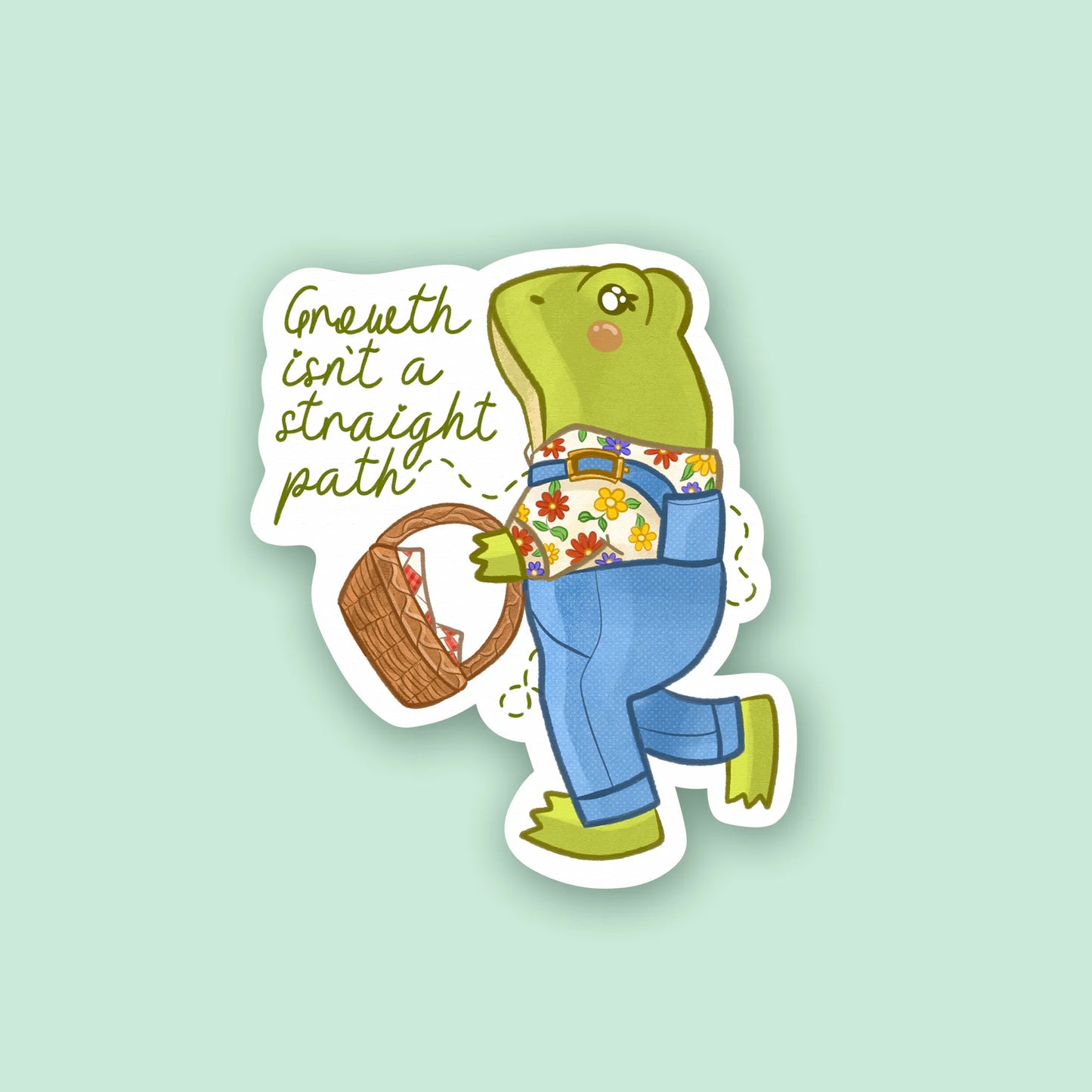 Motivational Picnic Frog Sticker