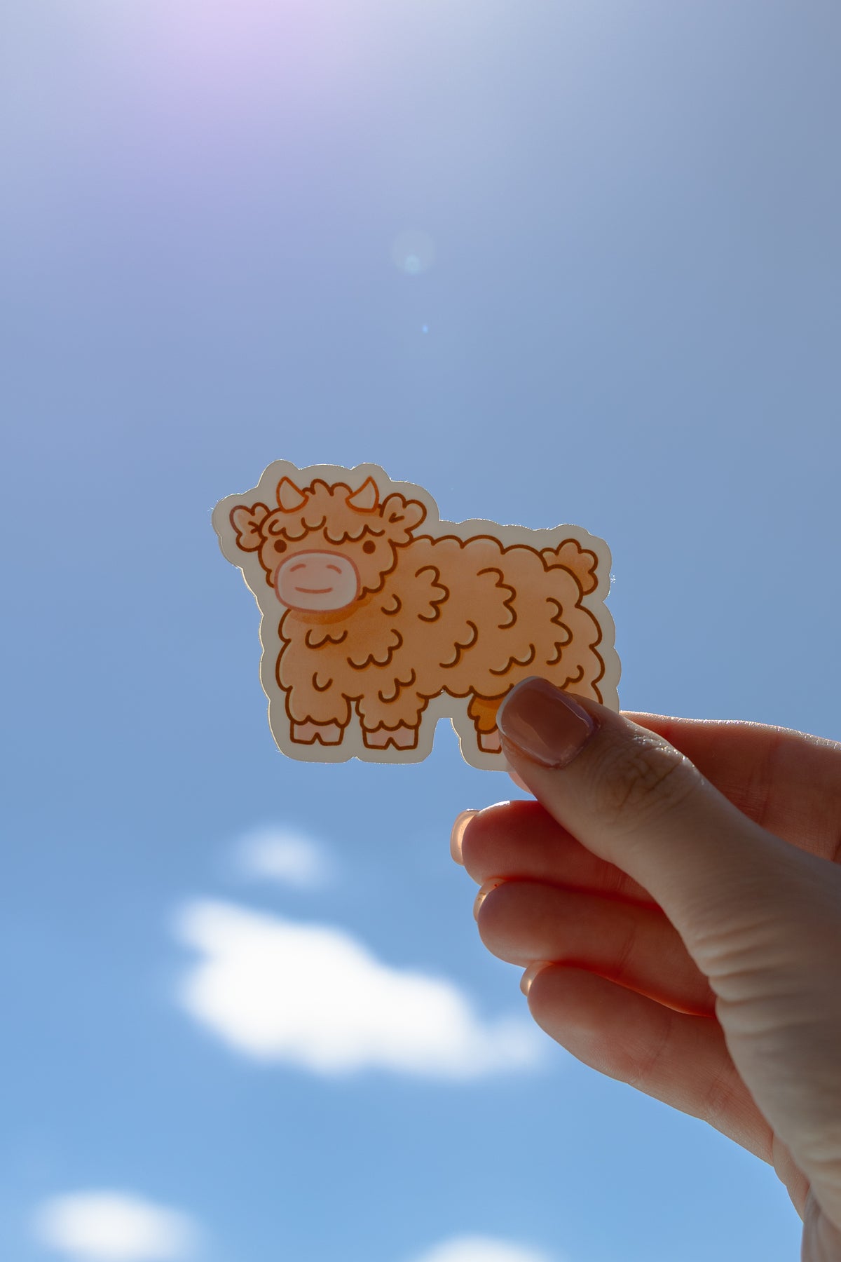 Fluffy Cow Sticker
