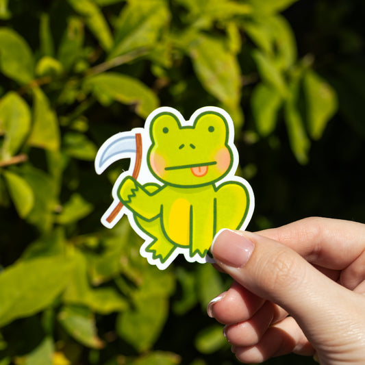 Frog with Scythe Sticker