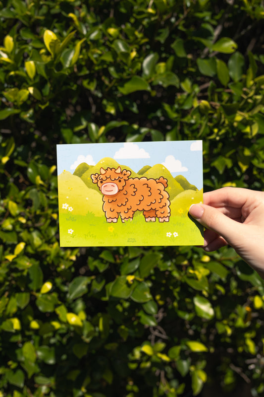 Fluffy Cow Art Print
