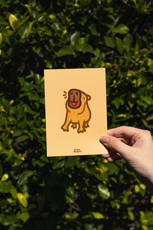 Silly Capybara Art Print