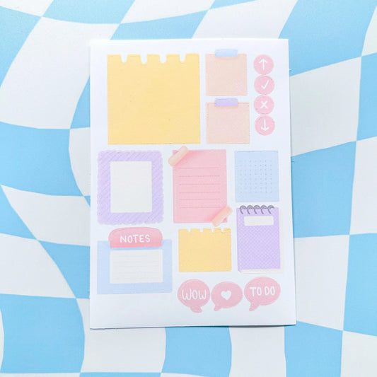 Notes Sticker Sheet - Arttay Designs