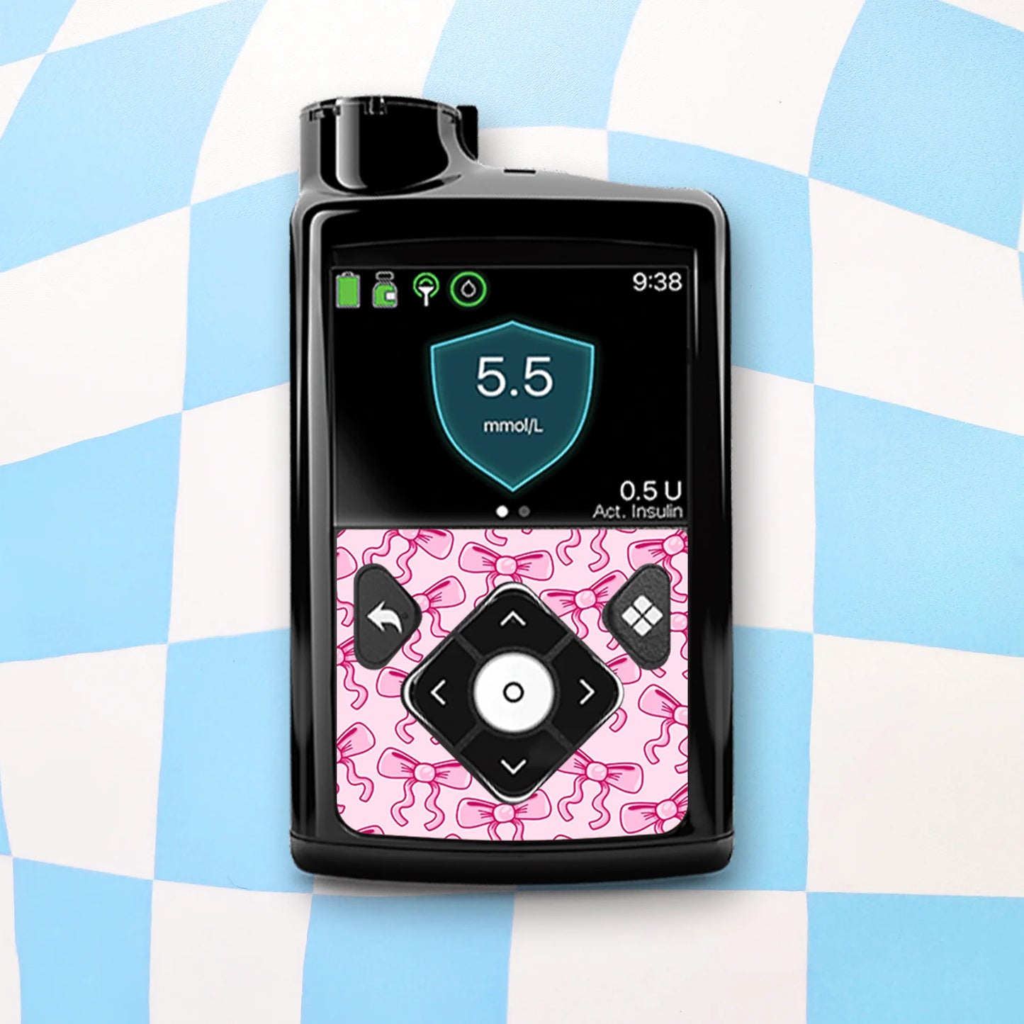 Pink Bow Diabetes Device Stickers