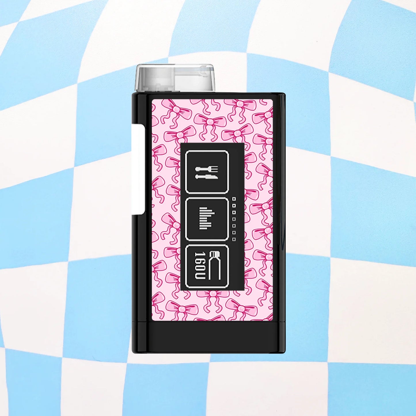 Pink Bow Diabetes Device Stickers