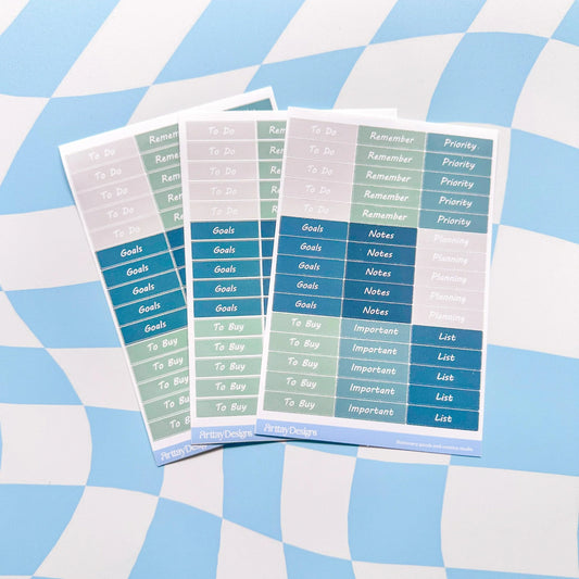Planner Label Sticker Sheet - Arttay Designs