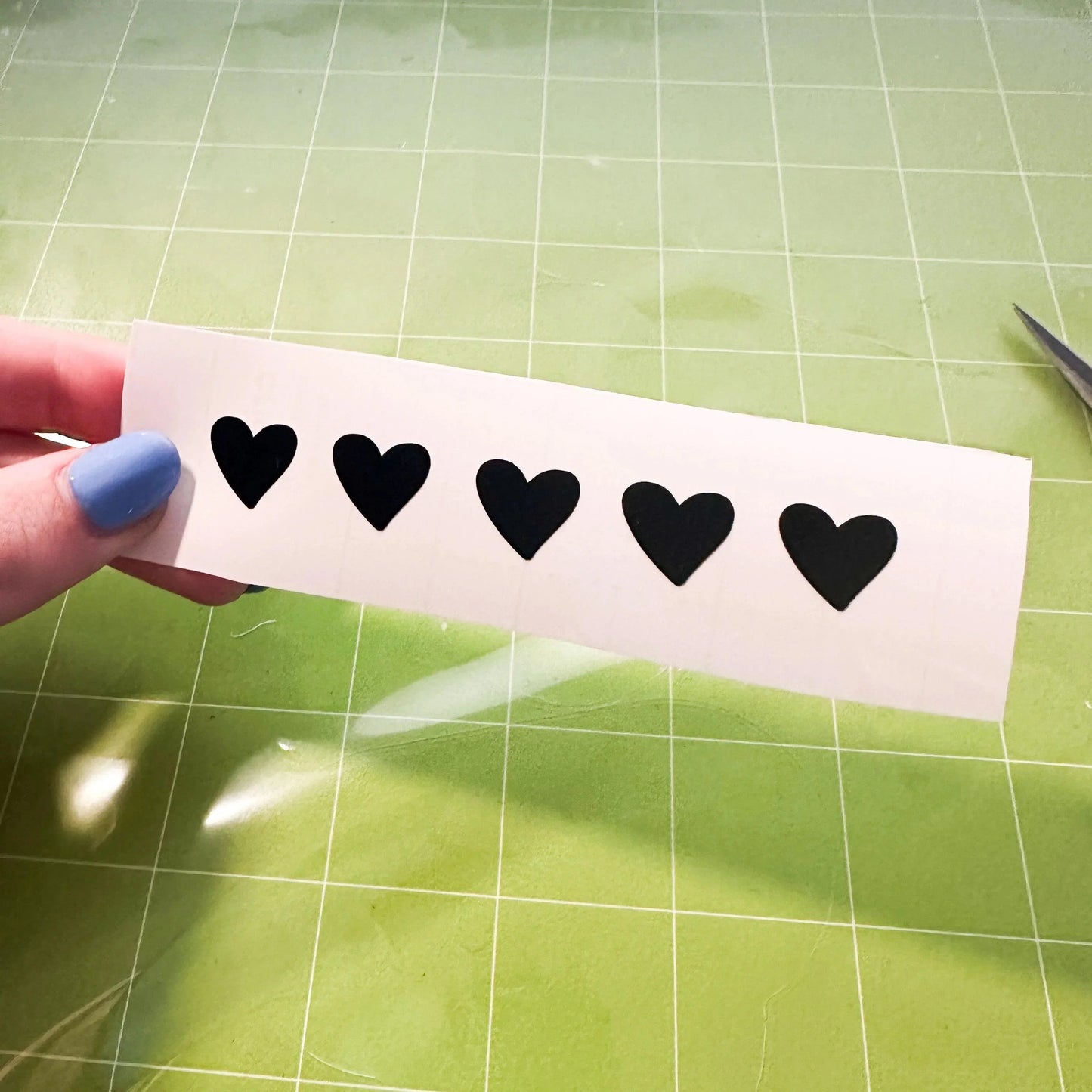 Row of Hearts Mirror Decal - Arttay Designs