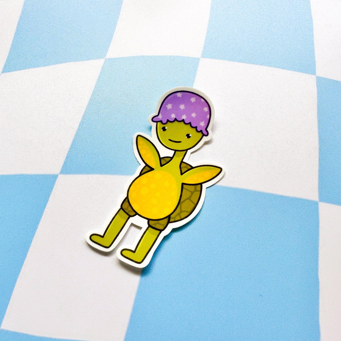 Showering Turtle Sticker - Arttay Designs