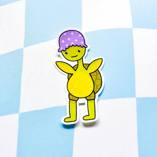 Showering Turtle Sticker - Arttay Designs