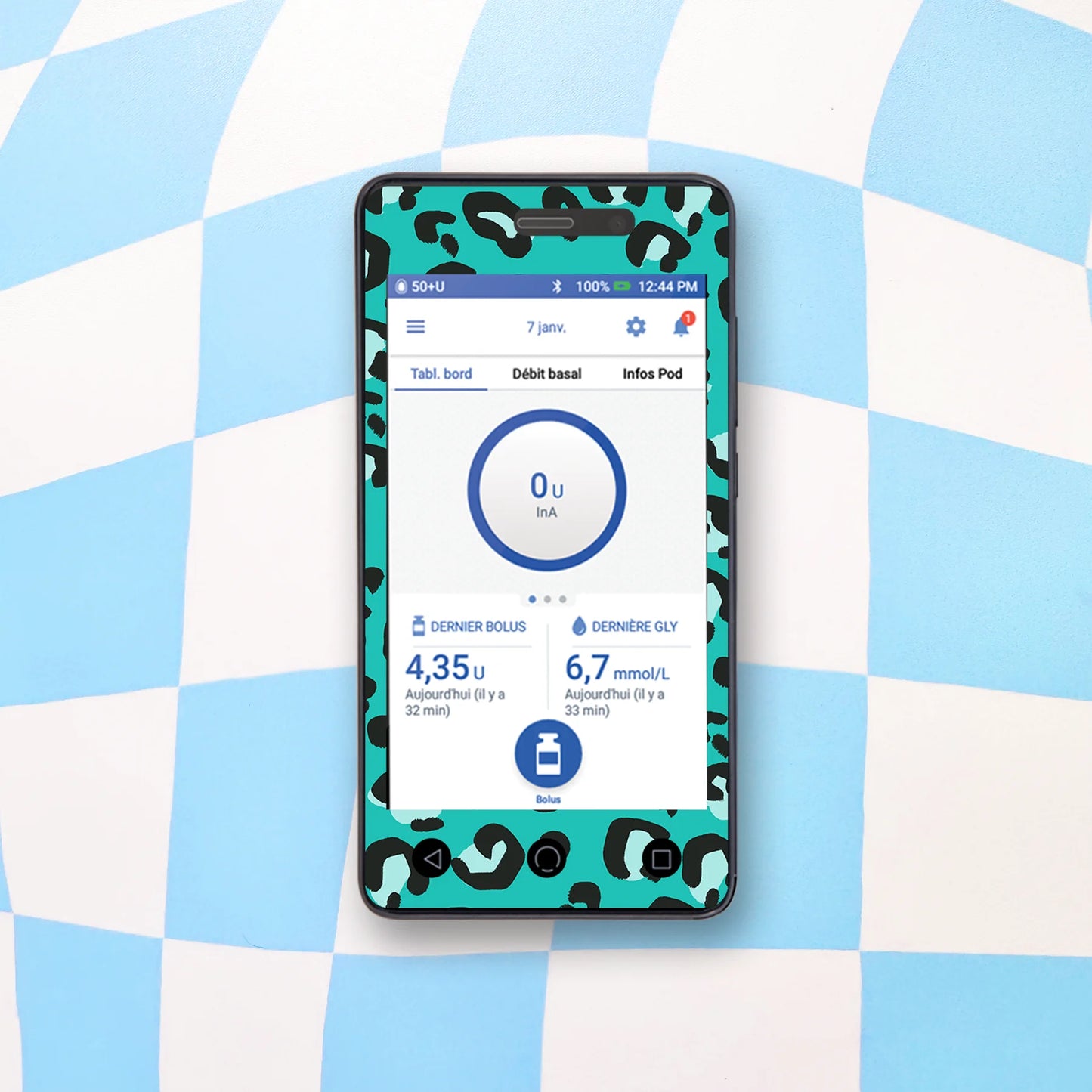 Leopard Print Diabetes Device Stickers