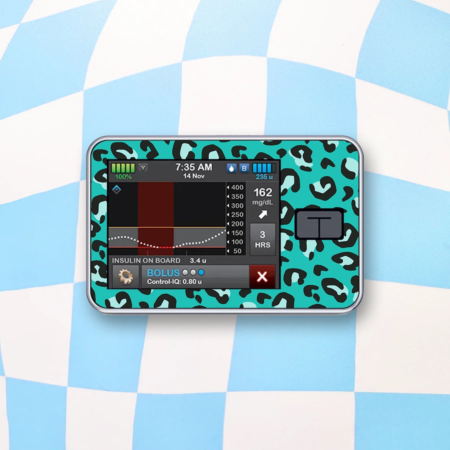 Leopard Print Diabetes Device Stickers
