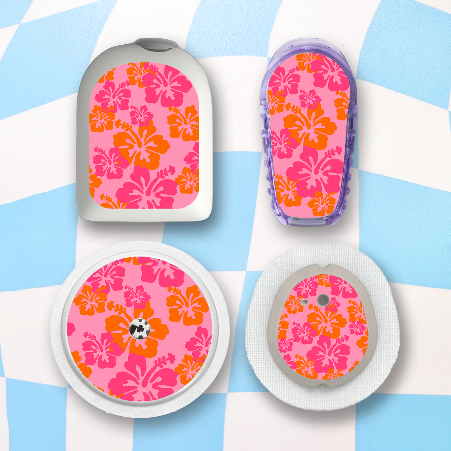 Tropical Flowers Stickers - 6 Pack