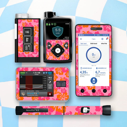 Tropical Flowers Device Stickers