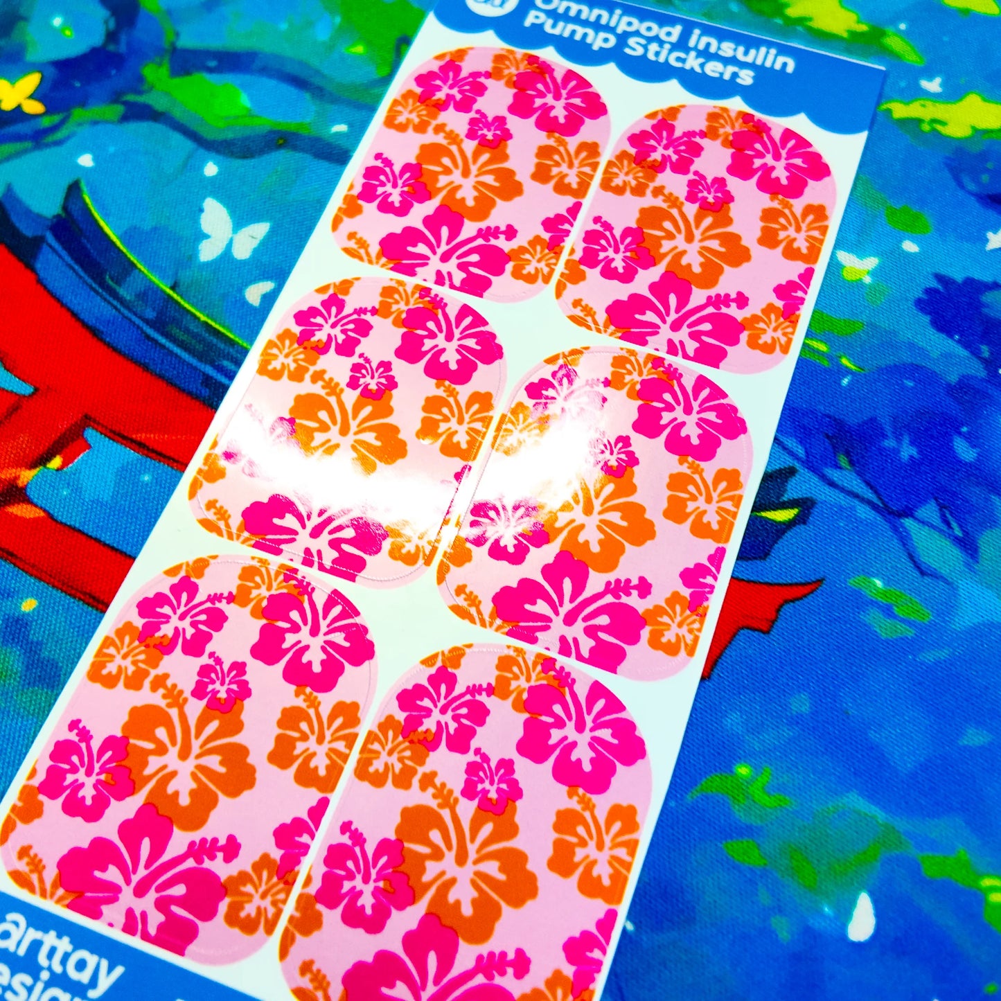 Tropical Flowers Device Stickers