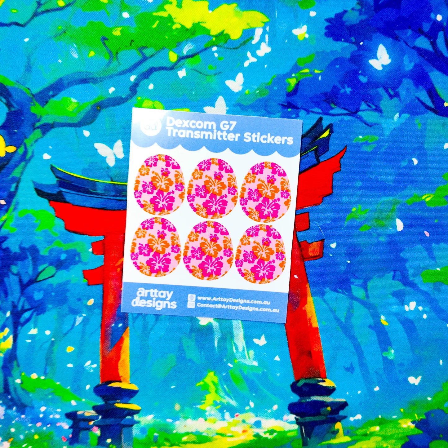 Tropical Flowers Device Stickers