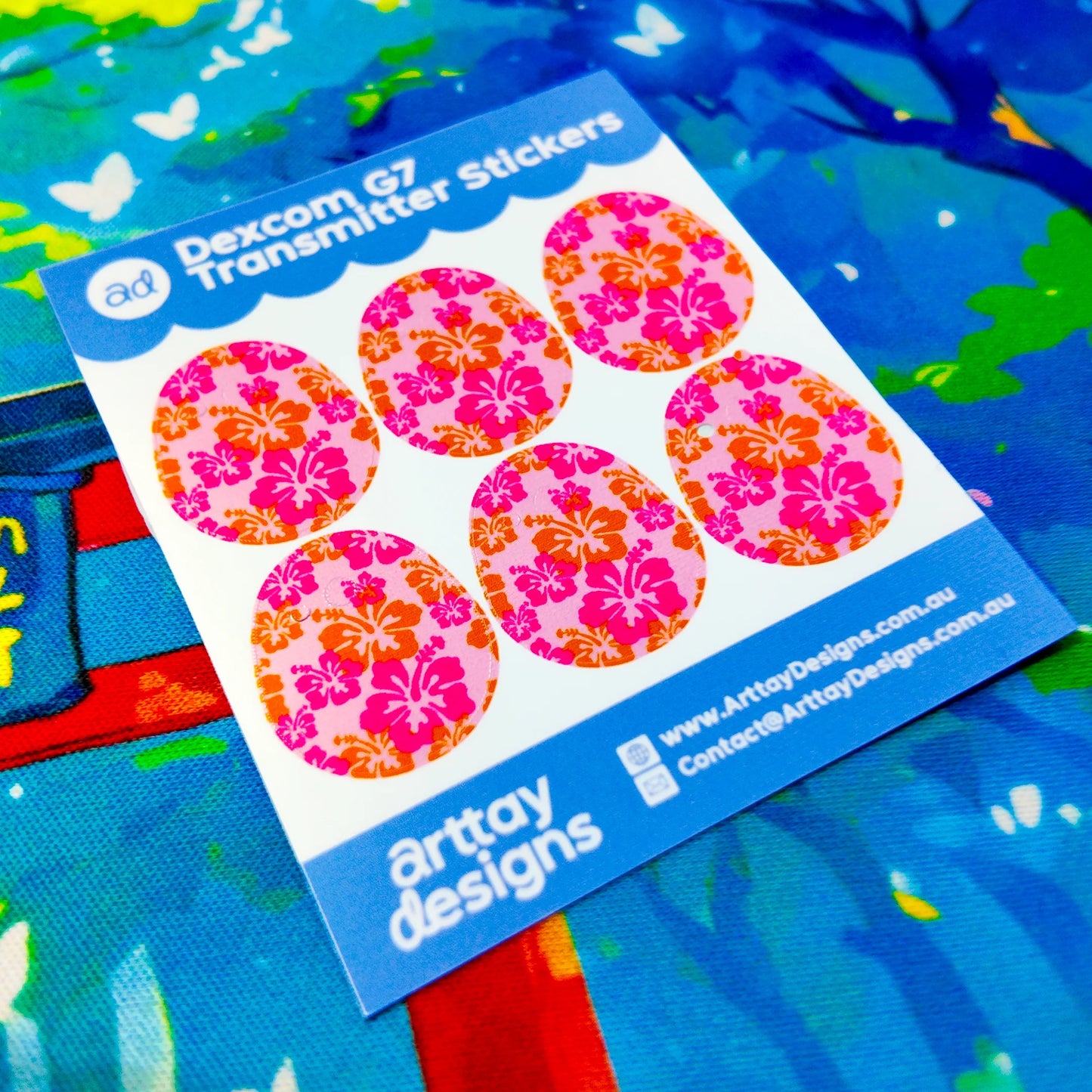 Tropical Flowers Device Stickers
